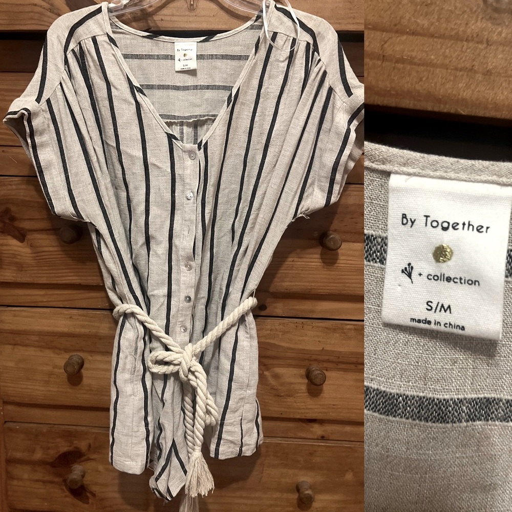 Crème/black romper